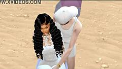 Summer Walker rides bbc with big black ass pussy outdoors