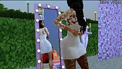 Summer Walker rides bbc with big black ass pussy outdoors