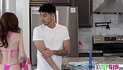 Tiny Stepsister Jade Valentine Craves Pool Party Pounding!