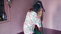 Village bhabhi's outdoor missionary fuck with devar in dirty hindi moans