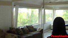 Rough bang from behind on bigtitted asian?