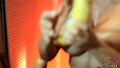 Sexy Vanessa's Mature Pussy Stuffed with Monster Dildo