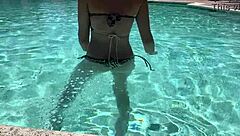 Hey im hanging poolside bikini hot milf outdoor