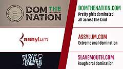 dominant rims choking gagged bound redhead submissive ass