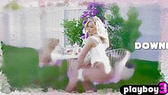 check out this big ass milf posing naked outdoors with cute blonde