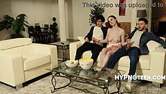 Freeuse fantasy guy watches hot teen get roughly used