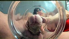 gilf enjoys slowmo cumshot in water with friend