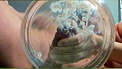 gilf enjoys slowmo cumshot in water with friend