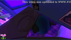 Viper pounds candy and her playful demi-human kittens intensely