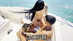 Nude latina boat fuck rides big cock creampie fill