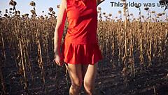 milf teases thong under short skirt