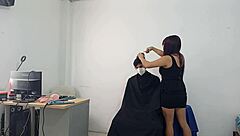 shy stylist seduces young man despite his first time nerves