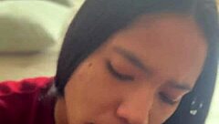 Amateur Brunette Deepthroats Neighbor's Huge Cock Cumshot Facial