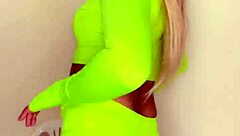 Transsexual with small cute tits strips and poses seductively