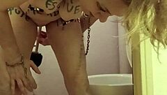 French Milf Slave's Degrading Toilet Licking Self-Session!