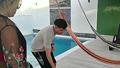 a shy guy sunscreens my ass then i get horny for his big cock ride - juliana rose