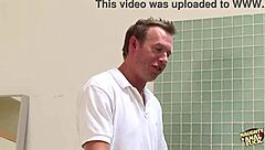 Blonde's cheating argument ends in dp anal shower threesome