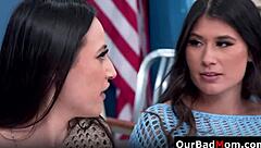 girl gains respect pounding old guy in law scene