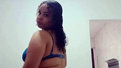 Chubby latina dances funk shaking big tits for camera