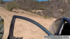 Kitty crystal fucks police uniform in outdoor hardcore blowjob cumshot facial