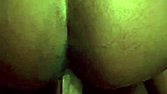 Ebony Babe's Huge Ass Bent For Creampie Drip