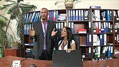 Quick rough anal orgasm in steamy office encounter