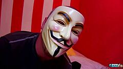 surprised when masked guy crashes our threesome fuck?