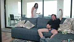 perverted guy ravages big titted teen roughly