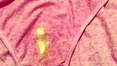 dirty cum floods soaking panties in hot creampie explosion