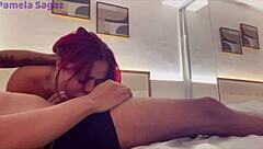 Big titted brazilian teen gets destroyed doggystyle on huge client cock