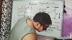 Intriguing Bedroom Nerdy Asian Student Teacher Encounter