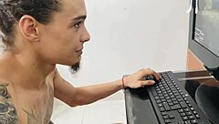 Petite MILF chokes on huge cock in silent unexpected dorm fuck