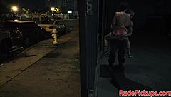 Petite Glasses Teen Sucks Rides Rough Outdoor Cock