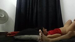 naughty guy rams cock in feet then rides to creampie