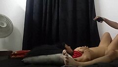 naughty guy rams cock in feet then rides to creampie