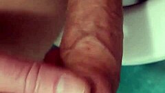 Petite girl strokes cock fast in quick branlette session