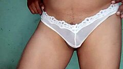 excited in white thong panties dancing sexy