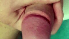 Petite girl strokes cock fast in quick branlette session