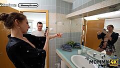 janet alfano showers then fucks young cock in bathroom