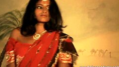 Beautiful Indian brunette teases with erotic nude striptease dance
