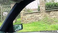 Hey, you! Blonde hitchhiker slut rides cock hard in car POV now!