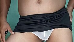 excited in white thong panties dancing sexy