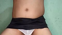 excited in white thong panties dancing sexy