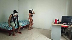 horny babe naked dance asshole tease