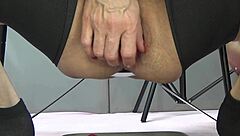 look at this beautiful big pussy stuffed with strawberry up close