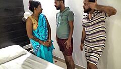 Indian Friends Hardcore Threesome Seduce Cute Maid