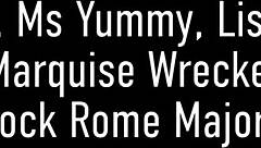 Nina Kayy and crew gangbang massive cock on sofa