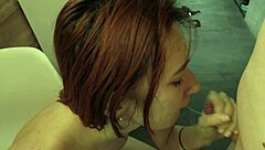 boss's young cutie deepthroats cum-covered perfection