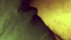 Mrs Lala's ebony milf ass creampie close-up