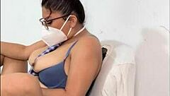 mature ebony flashes big tits in uniform begs for fetish fuck